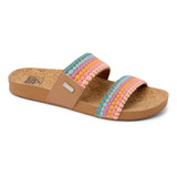 Reef Women's Cushion Vista Sandals Sherbet Multi flat lay