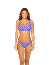 Raisins Women's Beach Check Agua Bikini Bra Top