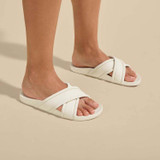 The Olukai Women's Ani Sandals in 
White Sand/White Sand