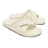 The Olukai Women's Ani Sandals in 
White Sand/White Sand