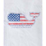 The Vineyard Vines Men's Americana Whale Pocket Tee in White