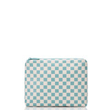 Aloha Collection Petite Check Small Pouch in Tide/Sandstone