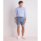 The Vineyard Vines Men's Callwood Plaid Performance Shirt in Summer Mauve