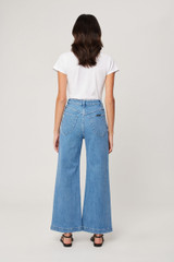 Rolla's Jeans Women's Sailor Jeans in Lily Blue back view