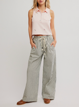 Free People Women's Pepper Knit Polo in Pink Marshmallow
