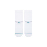 Stance Icon Quarter Crew Socks White front view