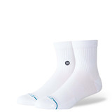 Stance Icon Quarter Crew Socks White detail