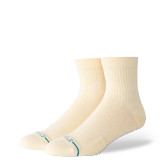 Stance Icon Quarter Crew Socks Canvas front view