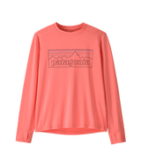 The Patagonia Kids' Capilene Silkweight Longsleeve Tee in Pickled Pink