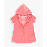 Ruffle Butts Terry Full Zip Cover Up in Bubble Gum Pink