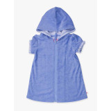 Ruffle Butts Terry Full Zip Cover Up in Periwinkle Blue