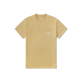 Southern Marsh Men's Seawash Palmetto Arch Pocket Tee Khaki front