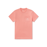 The Southern Marsh Men's Seawash Offshore Cruisin Pocket Tee in Coral