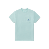 The Southern Marsh Men's Fieldtec Pro Fishing Co. Pocket Tee in Antiqua Blue