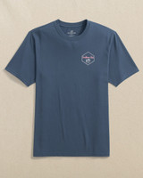 The Southern Tide Men's Tropical Jack Tee in Light Indigo