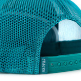 The Seager Whitewater Nylon Mesh Snapback Hat in Alpine Blue