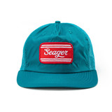 The Seager Whitewater Nylon Mesh Snapback Hat in Alpine Blue