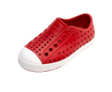 Native Little Kids' Jefferson Shoes Ruby Red/Shell White top view