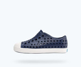 Native Little Kids' Jefferson Shoes Regatta Blue/Shell White side view