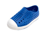 Native Big Kids' Jefferson Shoes UV Blue/Shell White back view
