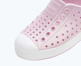 Native Kids' Jefferson Bio-Bling Shoes Barely Pink Bling/Shell White top view