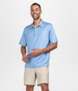 The Southern Shirt Men's Grayton Heather Polo in Horizon Blue