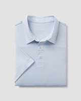 The Southern Shirt Men's Heather Madison Stripe Polo in Crystal Lake