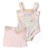 Shade Critters Girls' Metallic Hula One Piece front view