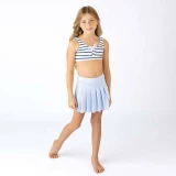 Shade Critters Girls' Pleated Active Skirt in Light Blue