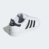 adidas Little Kids' Superstar II Cloud White Core Black back view