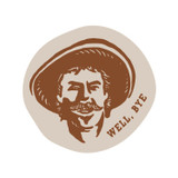 Sendero Provisions Co. Well Bye Sticker White and Brown
