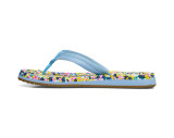 Sanuk Women's Bubblecush Sandals in Clear Sky, side view angle