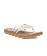 Sanuk Women's Yoga Sandy II Sandals Tan/White top view