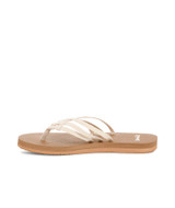 Sanuk Women's Yoga Sandy II Sandals Tan/White sole view