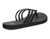 Sanuk Women's Yoga Sandy II Sandals Black worn view