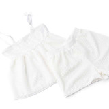 Shade Critters Girls' Crochet Short Set White front view
