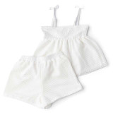Shade Critters Girls' Crochet Short Set White back view