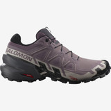 The Salomon Women's Speedcross 6 Trail Running Shoes in the Moonscape Colorway