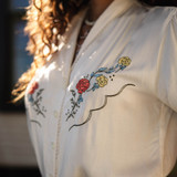 Sendero Provisions Co. Prairie Rose Button Up Blouse white lace detail