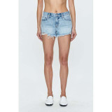 Pistola Women's Gigi Vintage Distressed Jean Shorts flat lay
