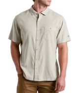 KUHL Men's Getaway Short Sleeve Shirt Natural Tan back view