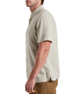 KUHL Men's Getaway Short Sleeve Shirt Natural Tan front view