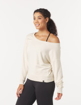 Gylder Women's Lounge Off Shoulder Top in Oatmilk
