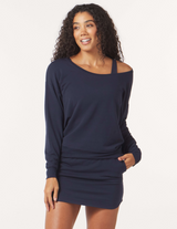 Gylder Women's Lounge Off Shoulder Top in Navy
