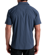 KUHL Men's Driftr Short Sleeve Shirt Pirate Blue front