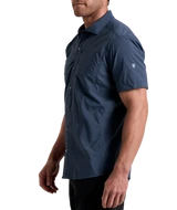 KUHL Men's Driftr Short Sleeve Shirt Pirate Blue back