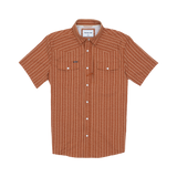Poncho Outdoors Men's Short Sleeve Western Snapshirt in The Earl, front view
