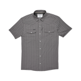 Poncho Outdoors Men's Short Sleeve Western Snapshirt in The Hondo, front view