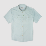 Poncho Outdoors Men's Short Sleeve Western Snapshirt in The Evergreen, front view
