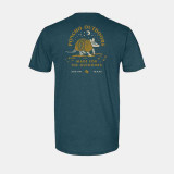 Poncho Outdoors Men's Armadillo Under the Stars Tee in Teal detail view